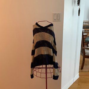 Blue and gold, see-through shirt